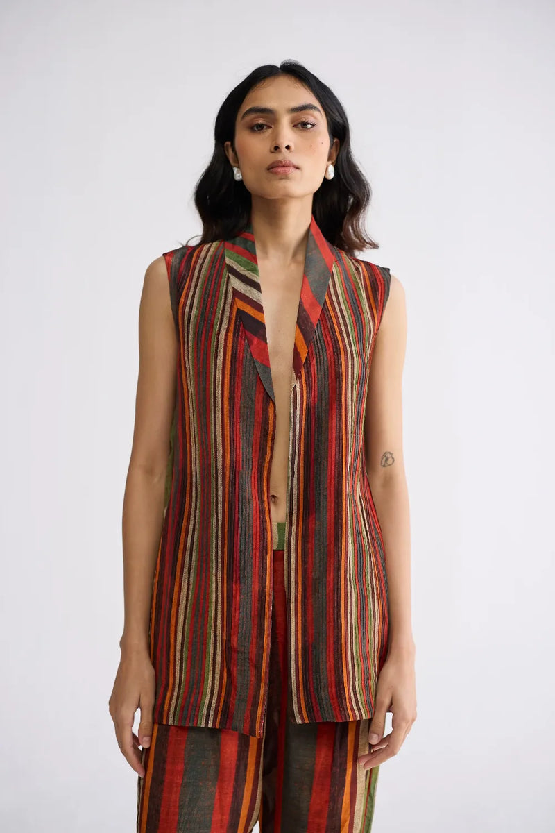 JILIAN PINTUCKS JACKET & PANTS SET crepe co-ord set by YAM in multicolor for women in Singapore