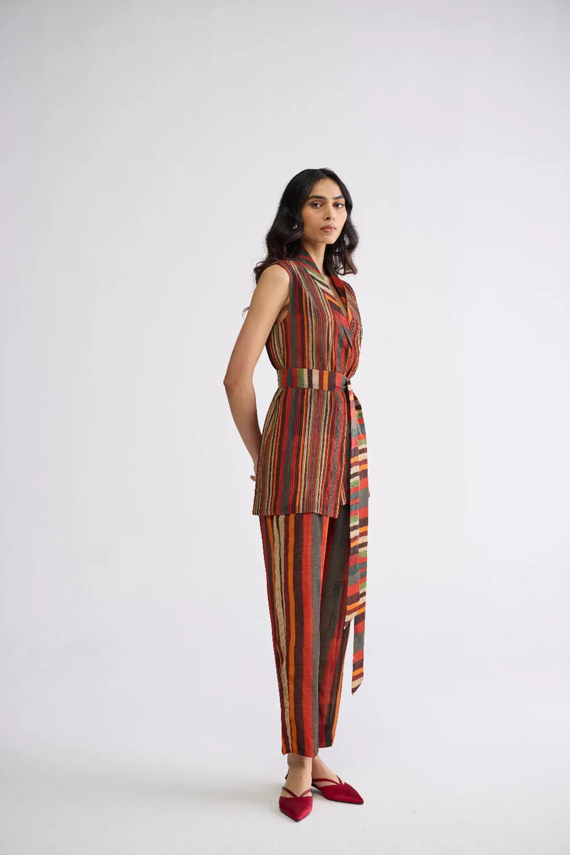 JILIAN PINTUCKS JACKET & PANTS SET crepe co-ord set by YAM in multicolor for women in Singapore