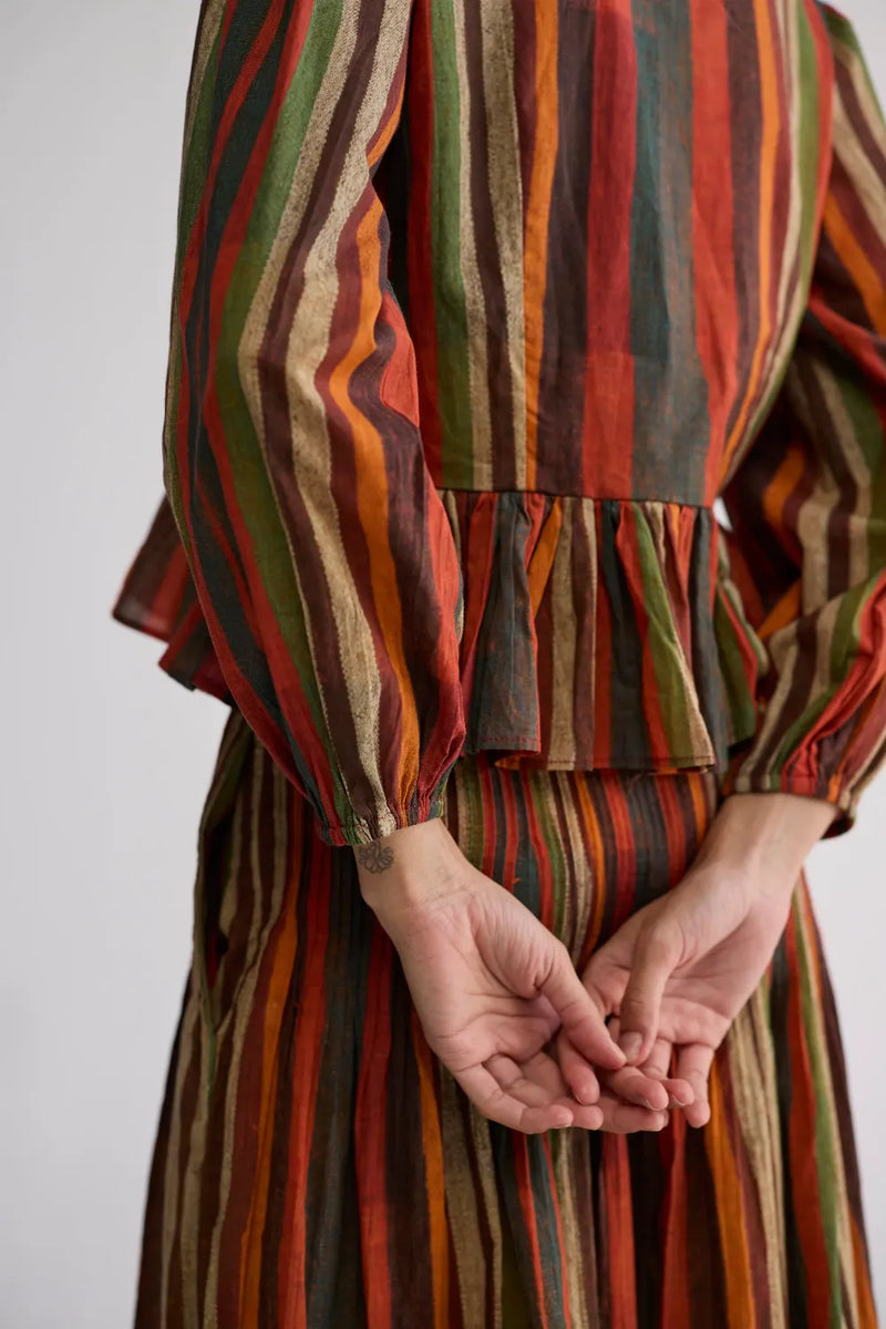 JILIAN TOP & PINTUCKS SKIRT SET cotton cambric co-ord set by YAM in multicolor for women in Singapore