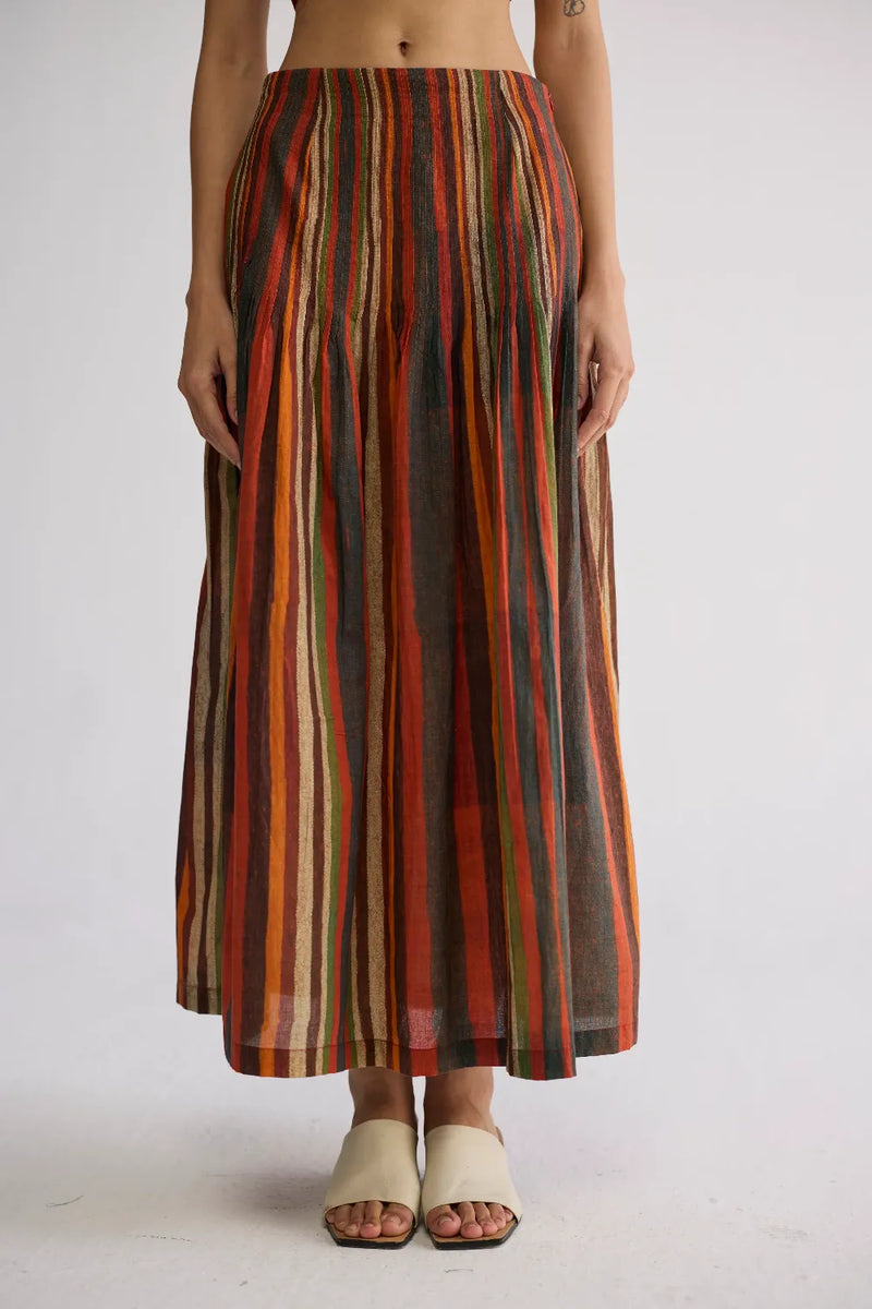 JILIAN TOP & PINTUCKS SKIRT SET cotton cambric co-ord set by YAM in multicolor for women in Singapore