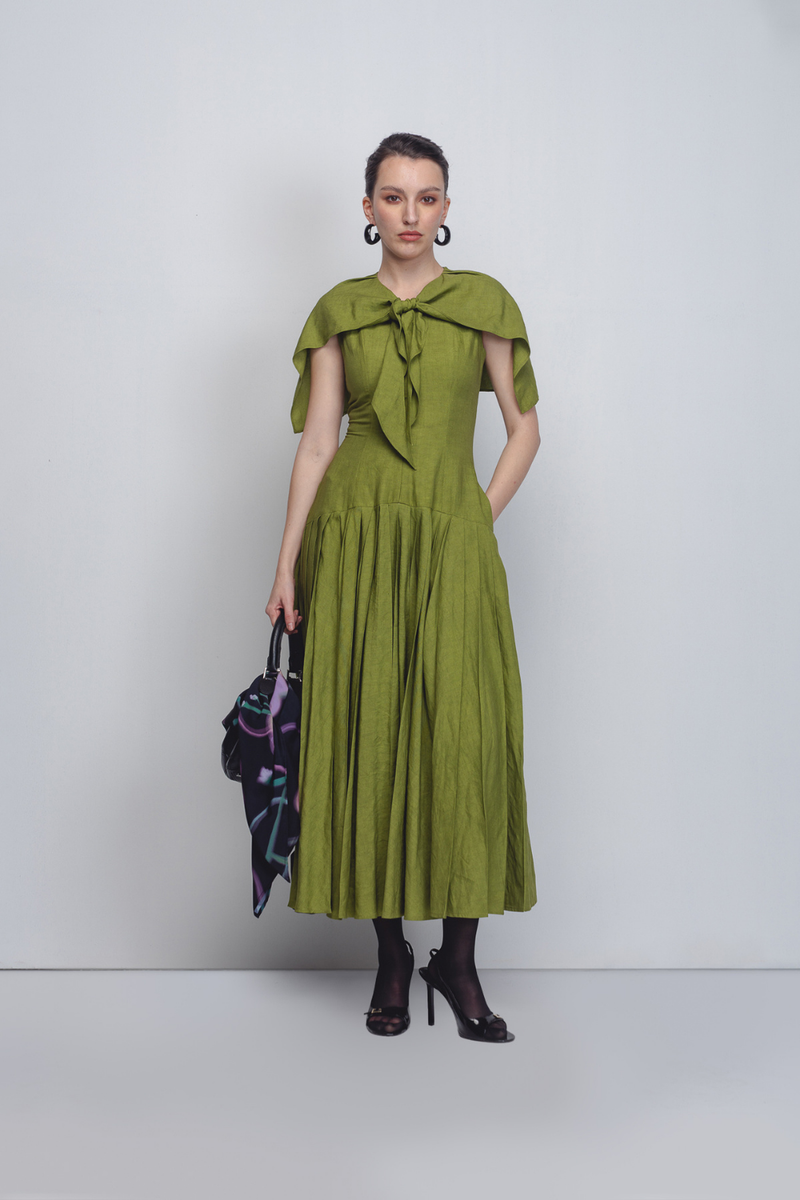 Jill Dress - Parrot Green Buy Jill Dress - Parrot Green from C&W | Dresses for Women by Leh Studios in green color for women in Singapore