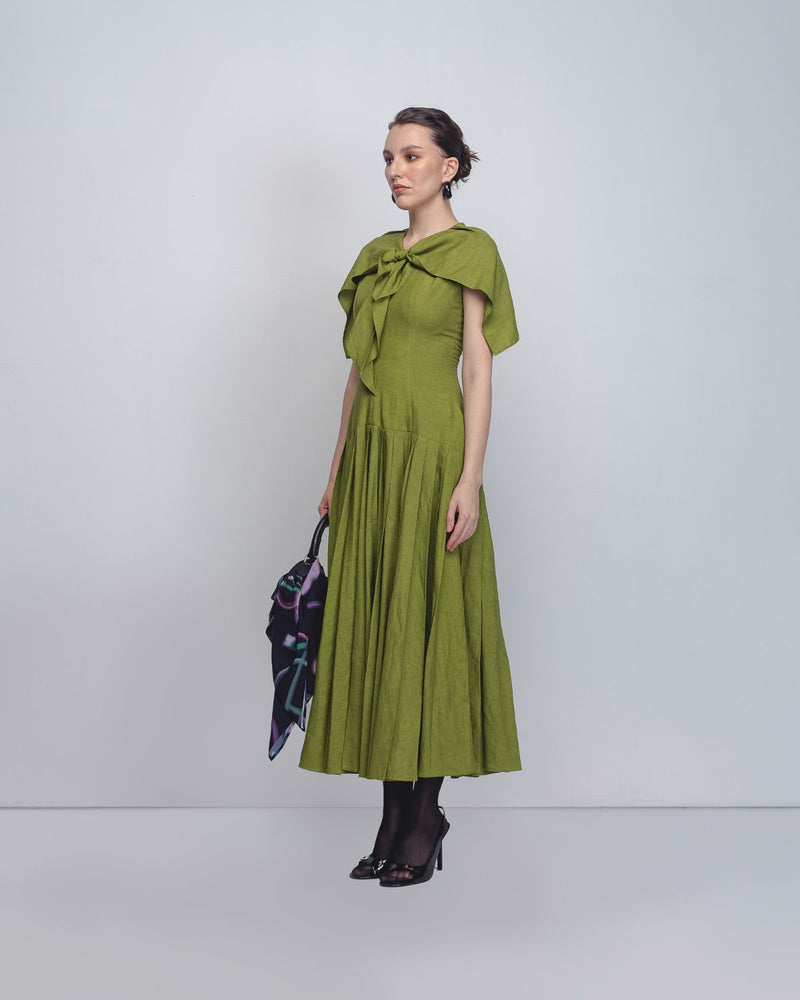 Jill Dress - Parrot Green Buy Jill Dress - Parrot Green from C&W | Dresses for Women by Leh Studios in green color for women in Singapore