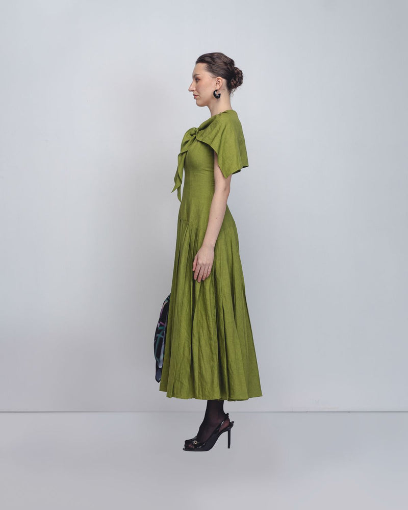 Jill Dress - Parrot Green Buy Jill Dress - Parrot Green from C&W | Dresses for Women by Leh Studios in green color for women in Singapore