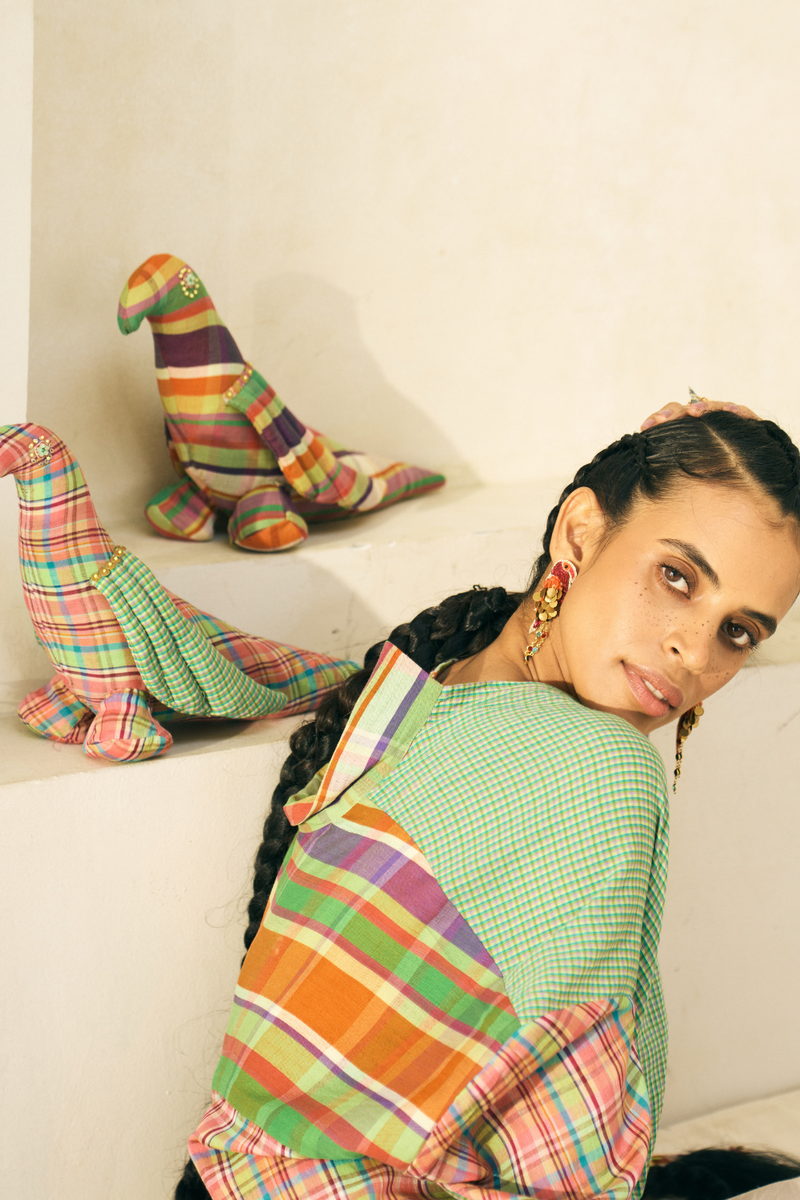 Jimmy Set cotton by SWATTI KAPOOR in multi color for women in Singapore