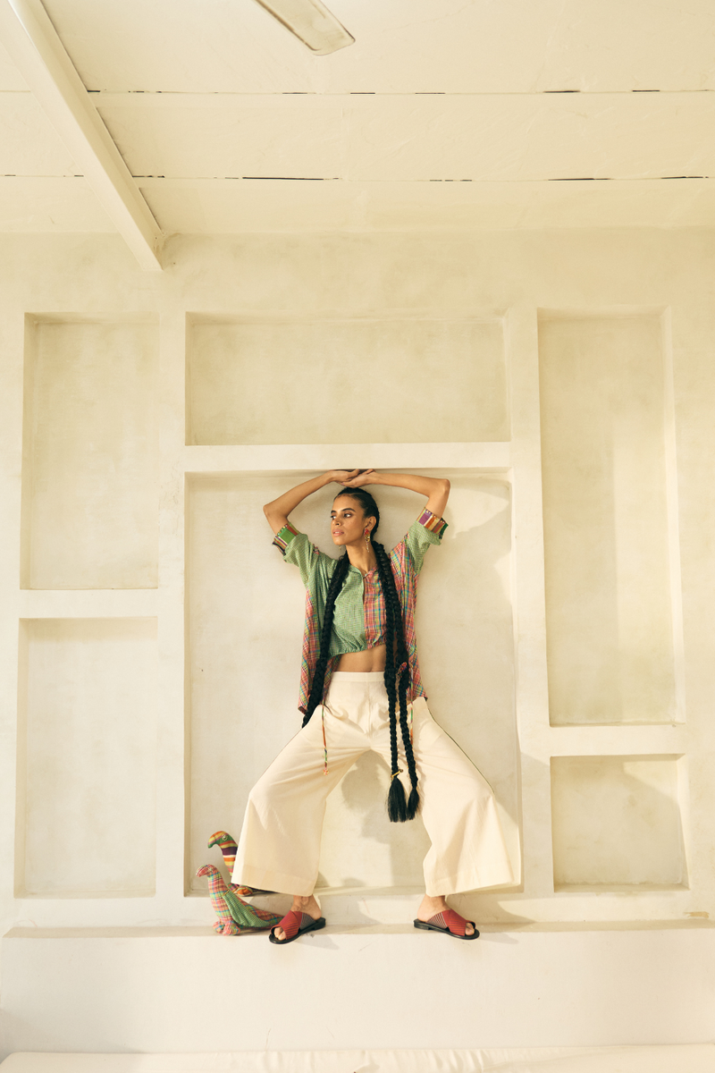 Jimmy Set cotton by SWATTI KAPOOR in multi color for women in Singapore