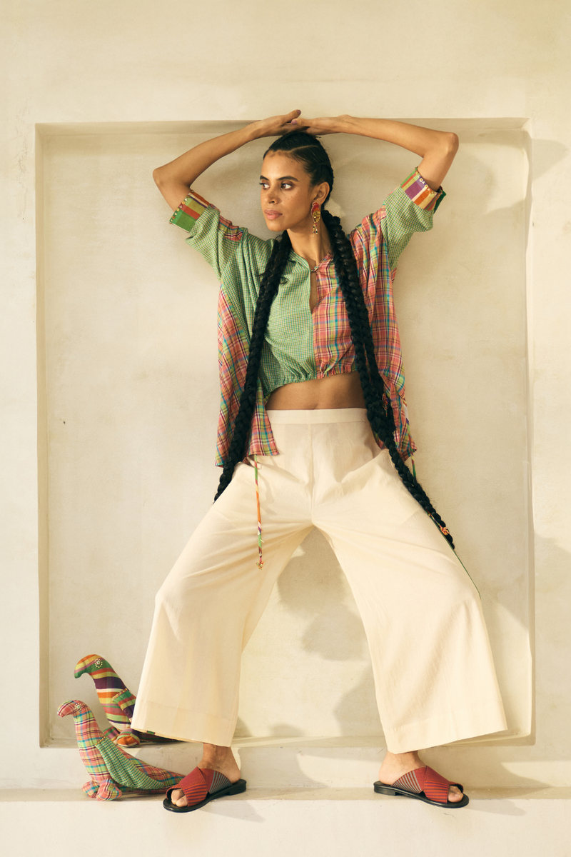 Jimmy Shirt cotton by SWATTI KAPOOR in multi color for women in Singapore