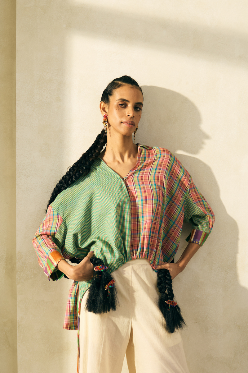 Jimmy Set cotton by SWATTI KAPOOR in multi color for women in Singapore