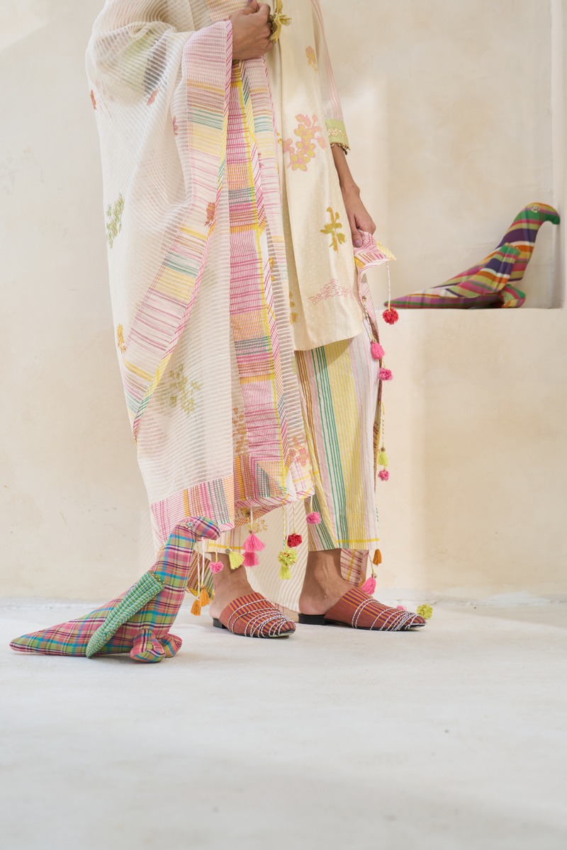Jinger Set chanderi by SWATTI KAPOOR in multi color for women in Singapore