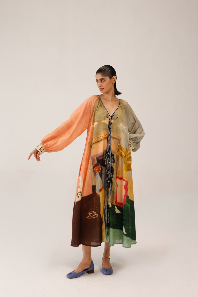 JOANA DRESS - MORNING COFFEE cotton by CORD for women in Singapore