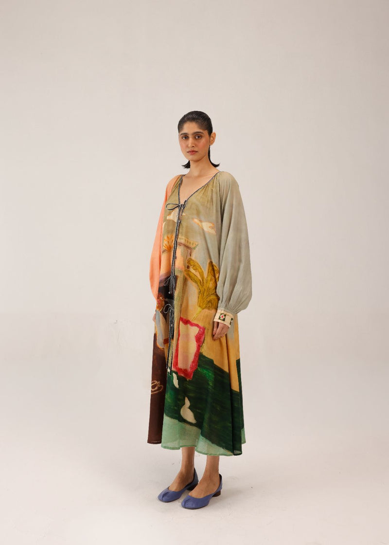 JOANA DRESS - MORNING COFFEE cotton by CORD for women in Singapore