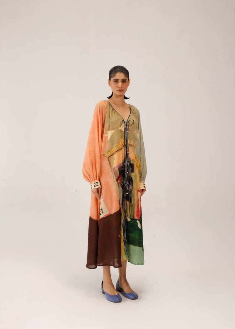 JOANA DRESS - MORNING COFFEE cotton by CORD for women in Singapore