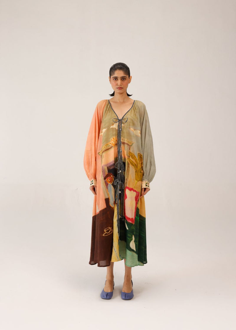 JOANA DRESS - MORNING COFFEE cotton by CORD for women in Singapore