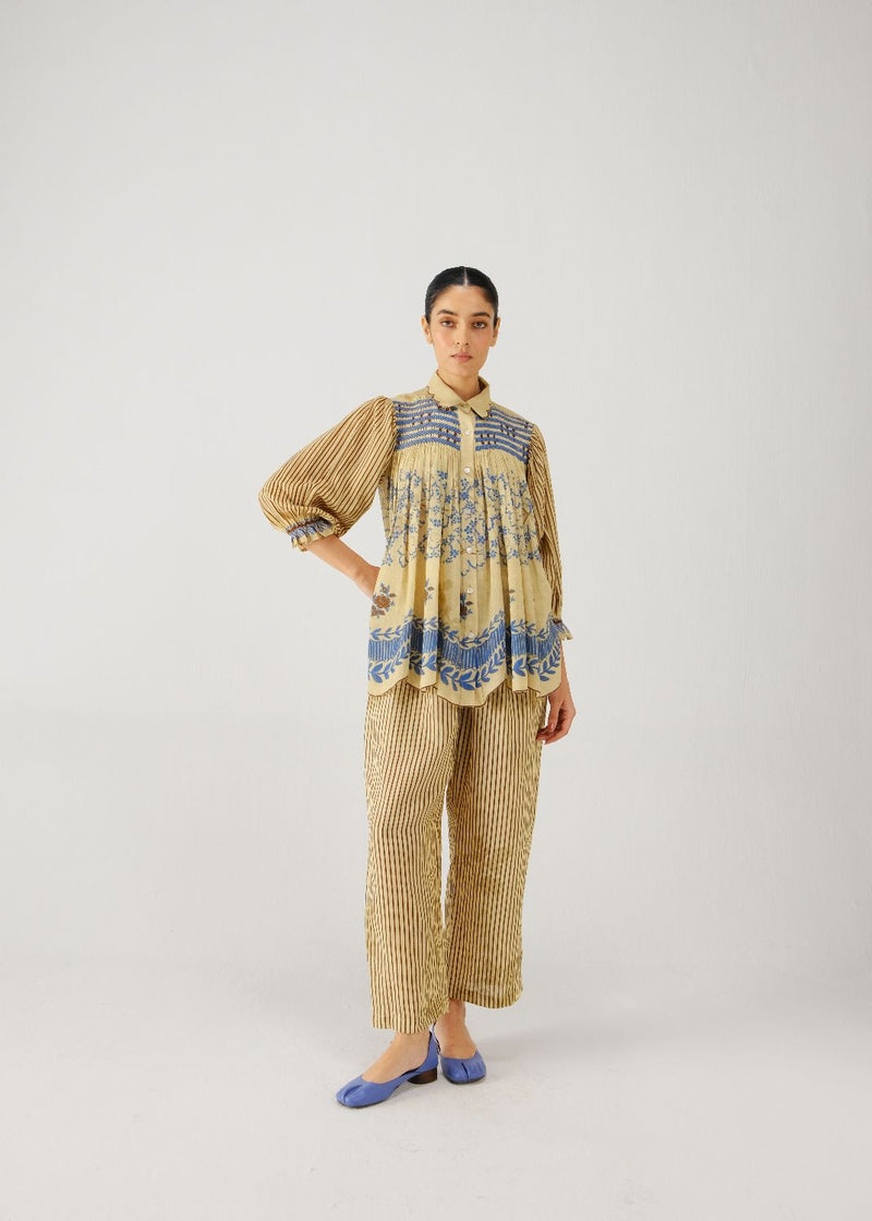 Judy shirt-Bluebell linen by CORD for women in Singapore