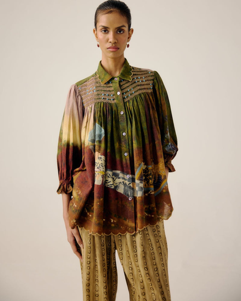 JUDY SHIRT-Lakeside cotton by CORD for women in Singapore