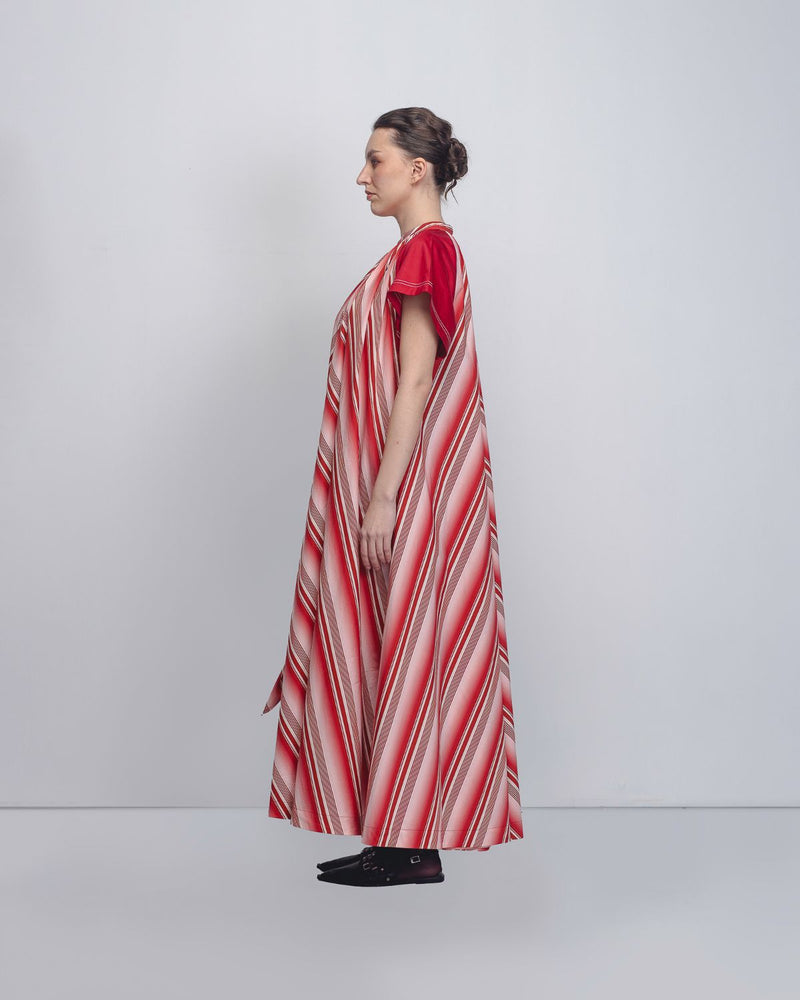 Julia Tent Dress - Red + White Stripes cotton Buy Julia Tent Dress - Red + White Stripes from C&W | Dresses for Women by Leh Studios in white color for women in Singapore