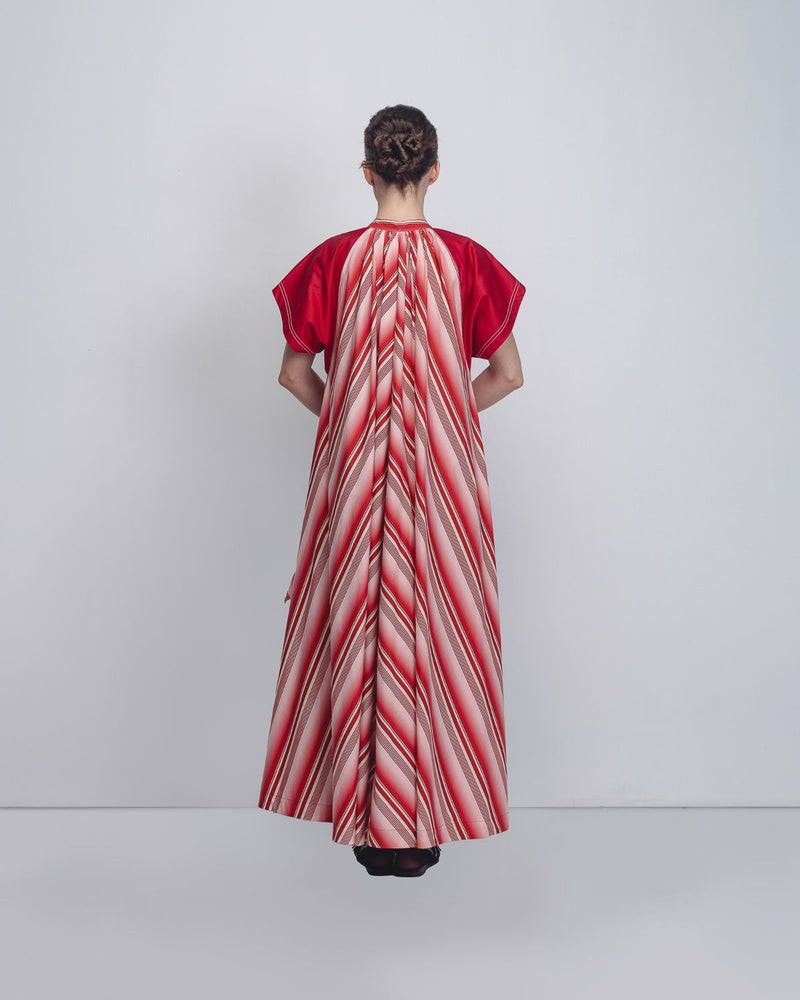 Julia Tent Dress - Red + White Stripes cotton Buy Julia Tent Dress - Red + White Stripes from C&W | Dresses for Women by Leh Studios in white color for women in Singapore
