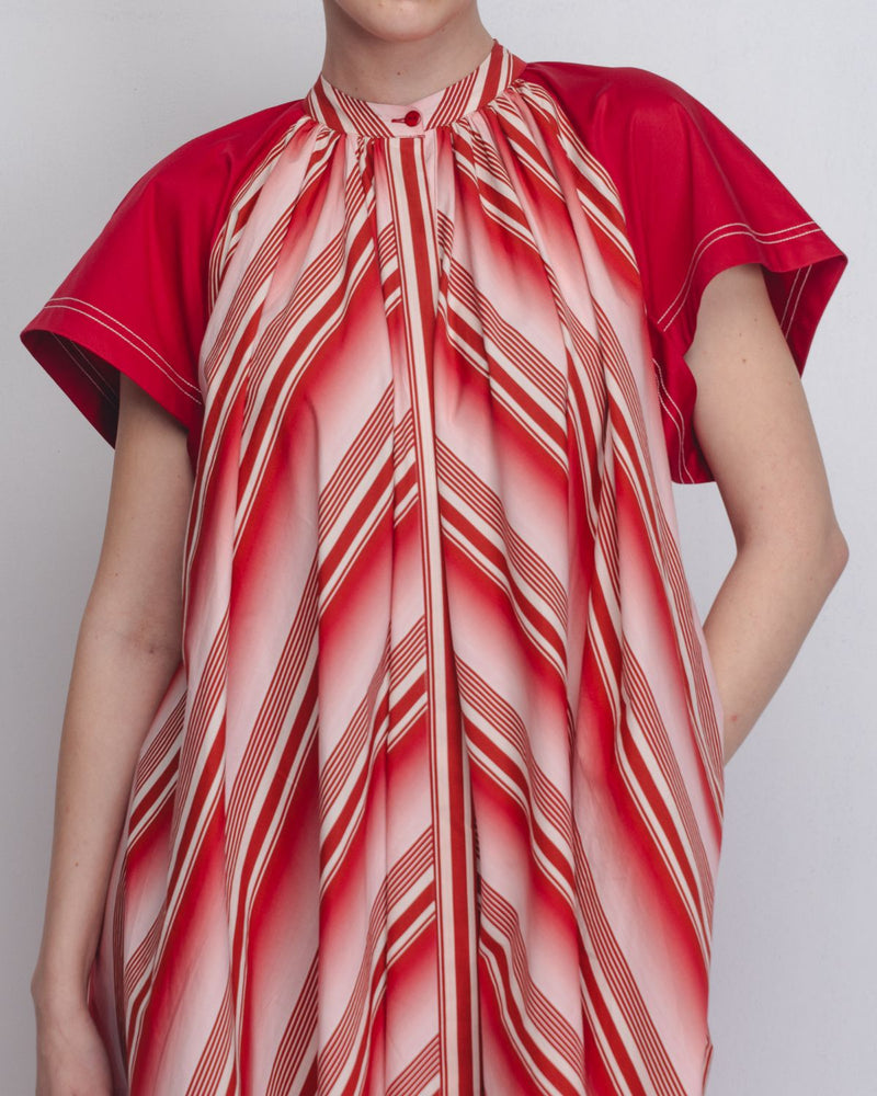 Julia Tent Dress - Red + White Stripes cotton Buy Julia Tent Dress - Red + White Stripes from C&W | Dresses for Women by Leh Studios in white color for women in Singapore