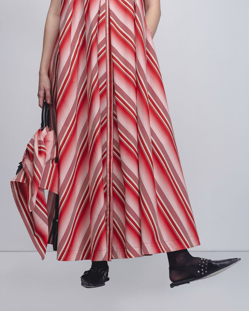 Julia Tent Dress - Red + White Stripes cotton Buy Julia Tent Dress - Red + White Stripes from C&W | Dresses for Women by Leh Studios in white color for women in Singapore