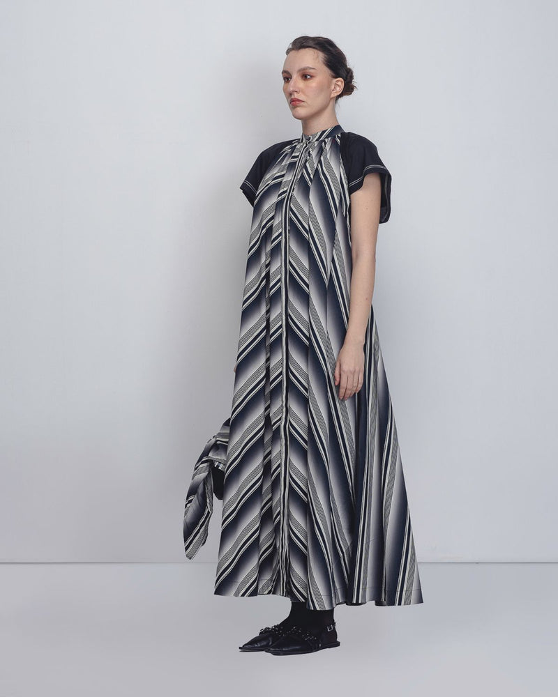 Julia Tent Dress - Black + White Stripes cotton Buy Julia Tent Dress - Black + White Stripes from C&W | Dresses for Women by Leh Studios in black color for women in Singapore