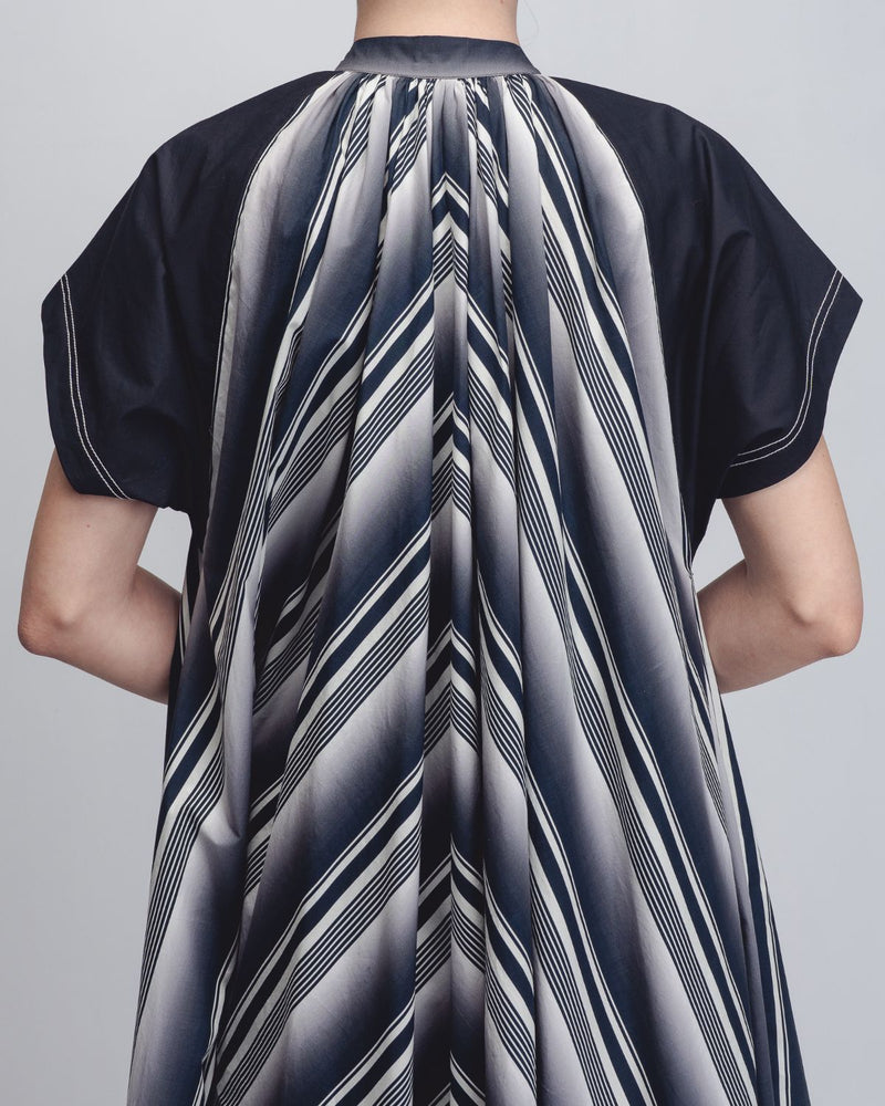 Julia Tent Dress - Black + White Stripes cotton Buy Julia Tent Dress - Black + White Stripes from C&W | Dresses for Women by Leh Studios in black color for women in Singapore
