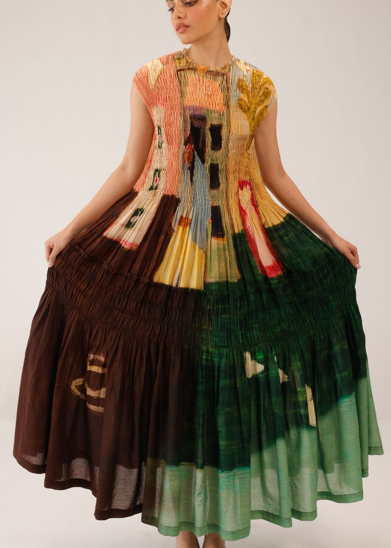 JULY DRESS - MORNING COFFEE cotton by CORD for women in Singapore