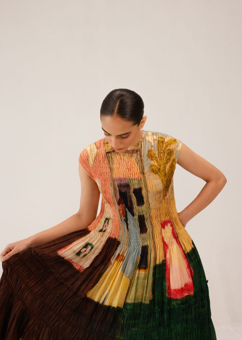 JULY DRESS - MORNING COFFEE cotton by CORD for women in Singapore