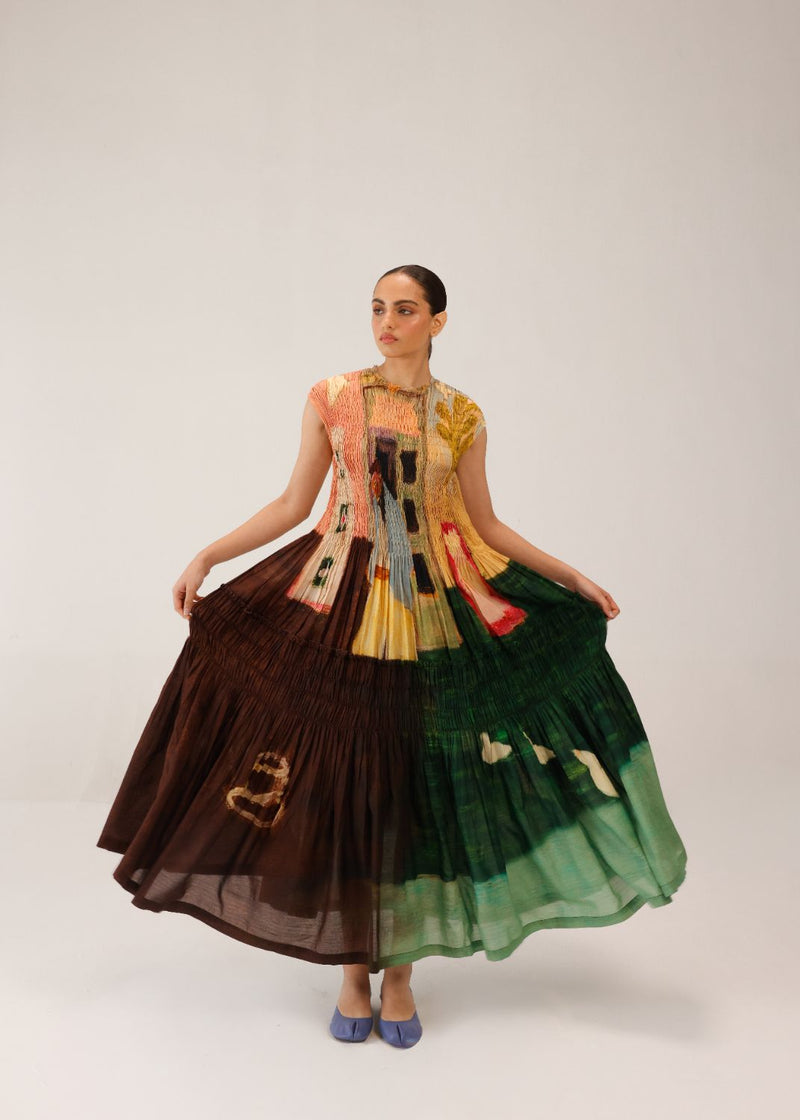 JULY DRESS - MORNING COFFEE cotton by CORD for women in Singapore