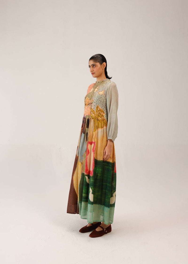 JUNE DRESS - MORNING COFFEE cotton by CORD for women in Singapore