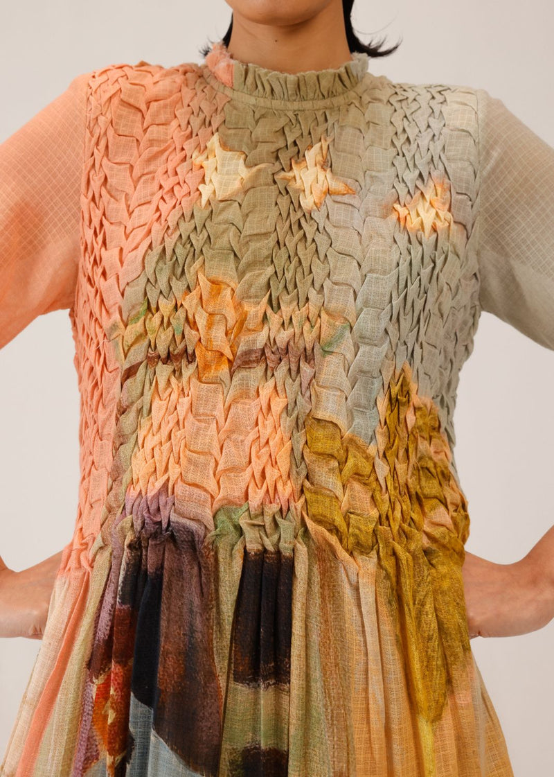 JUNE DRESS - MORNING COFFEE cotton by CORD for women in Singapore
