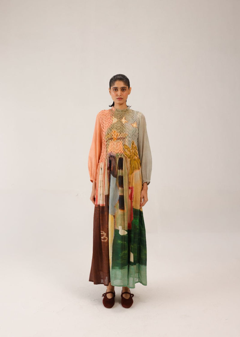 JUNE DRESS - MORNING COFFEE cotton by CORD for women in Singapore