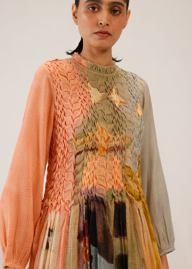 JUNE DRESS - MORNING COFFEE cotton by CORD for women in Singapore