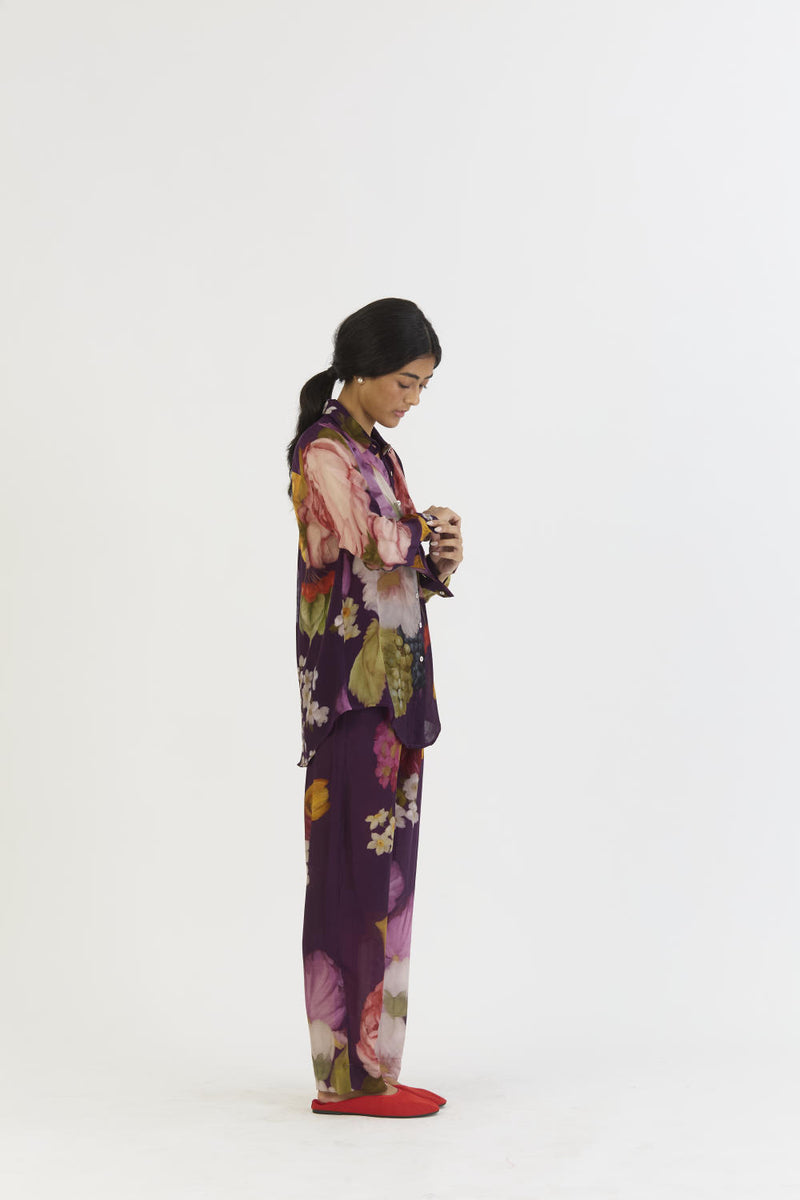 JAMUN CO-ORD by Yam in purple color for women in Singapore