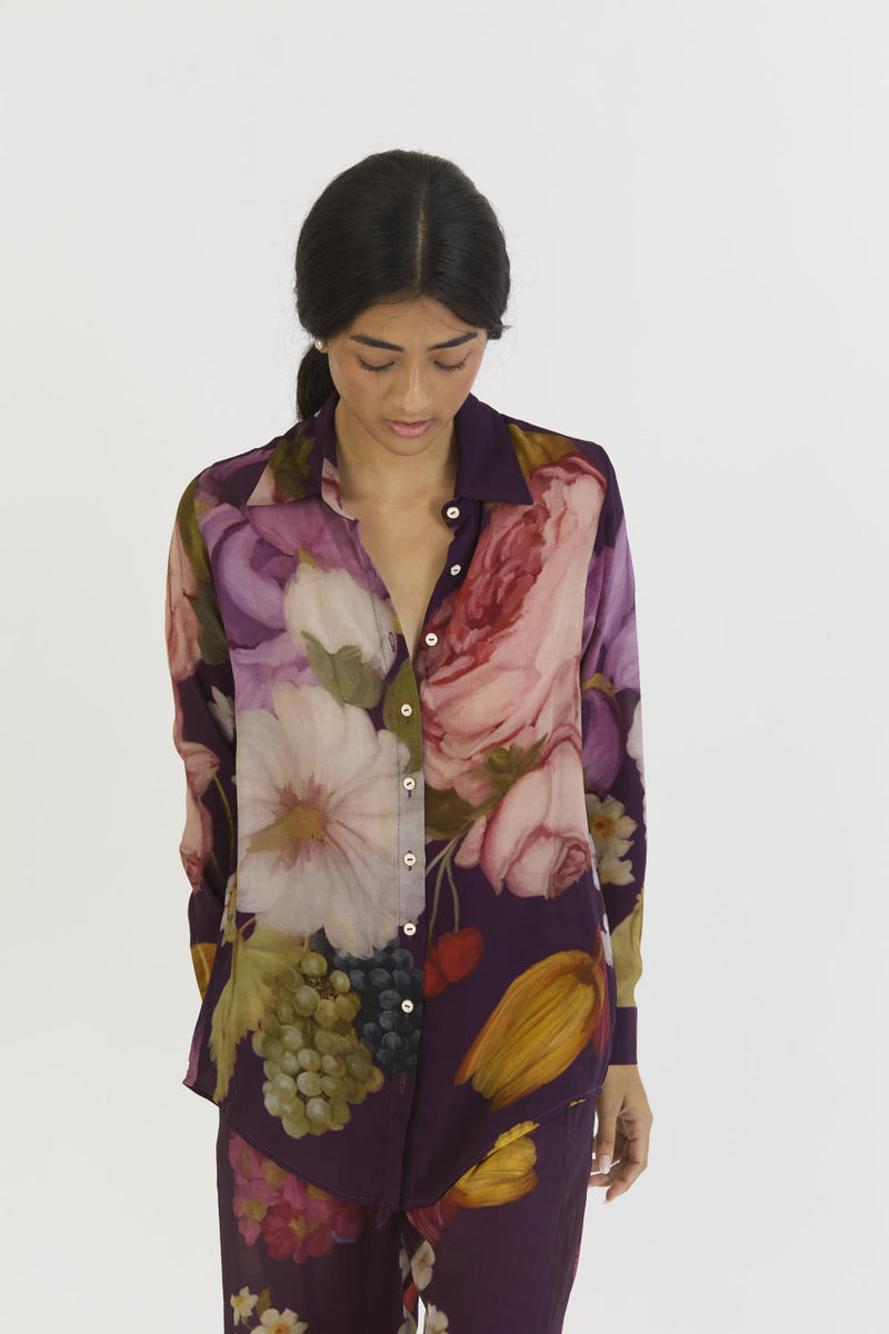 JAMUN CO-ORD by Yam in purple color for women in Singapore
