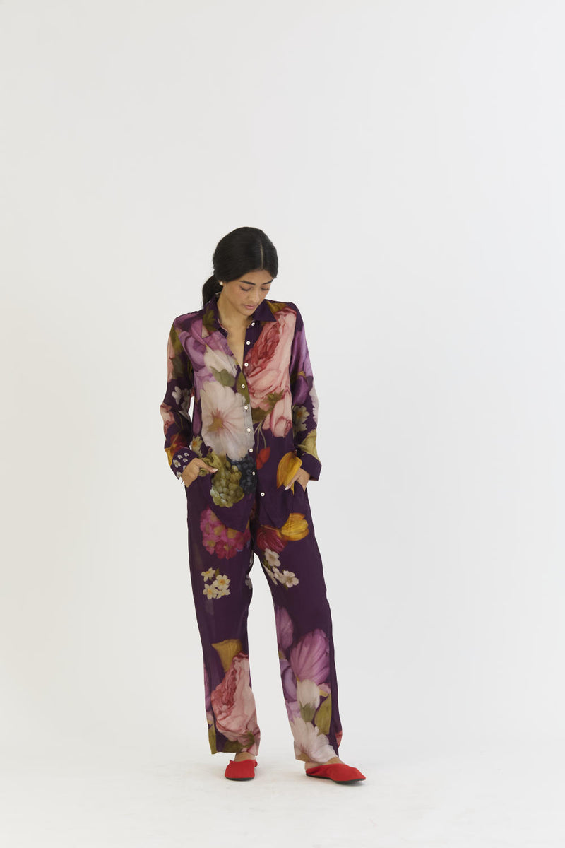 JAMUN CO-ORD by Yam in purple color for women in Singapore