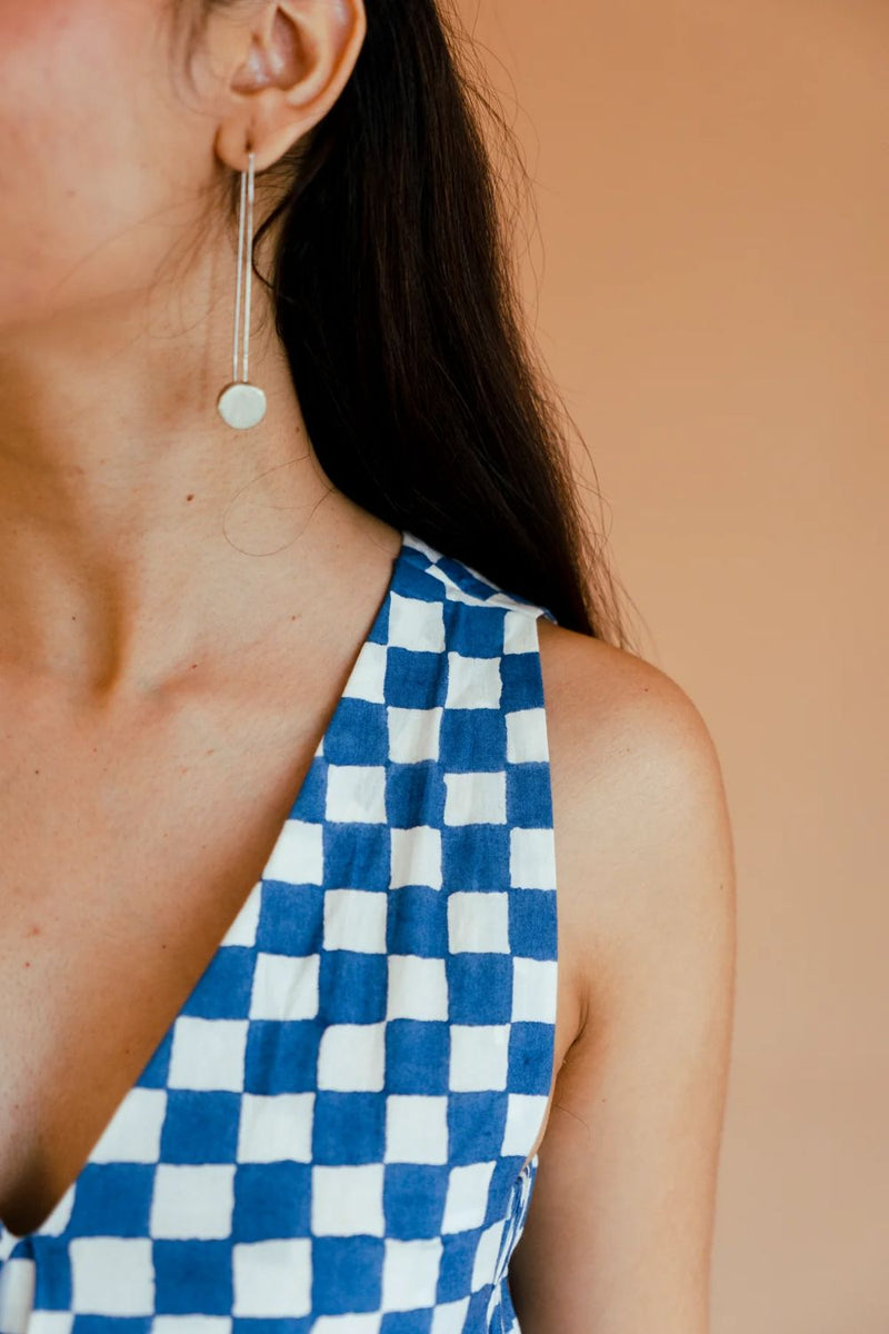 Jasmine Dress poplin by Homegrown by Alterego in blue color for women in Singapore