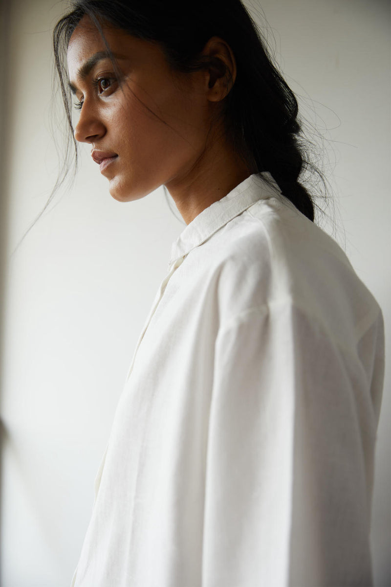 Javier Shirt cotton by The Summer House in white color for women in Singapore