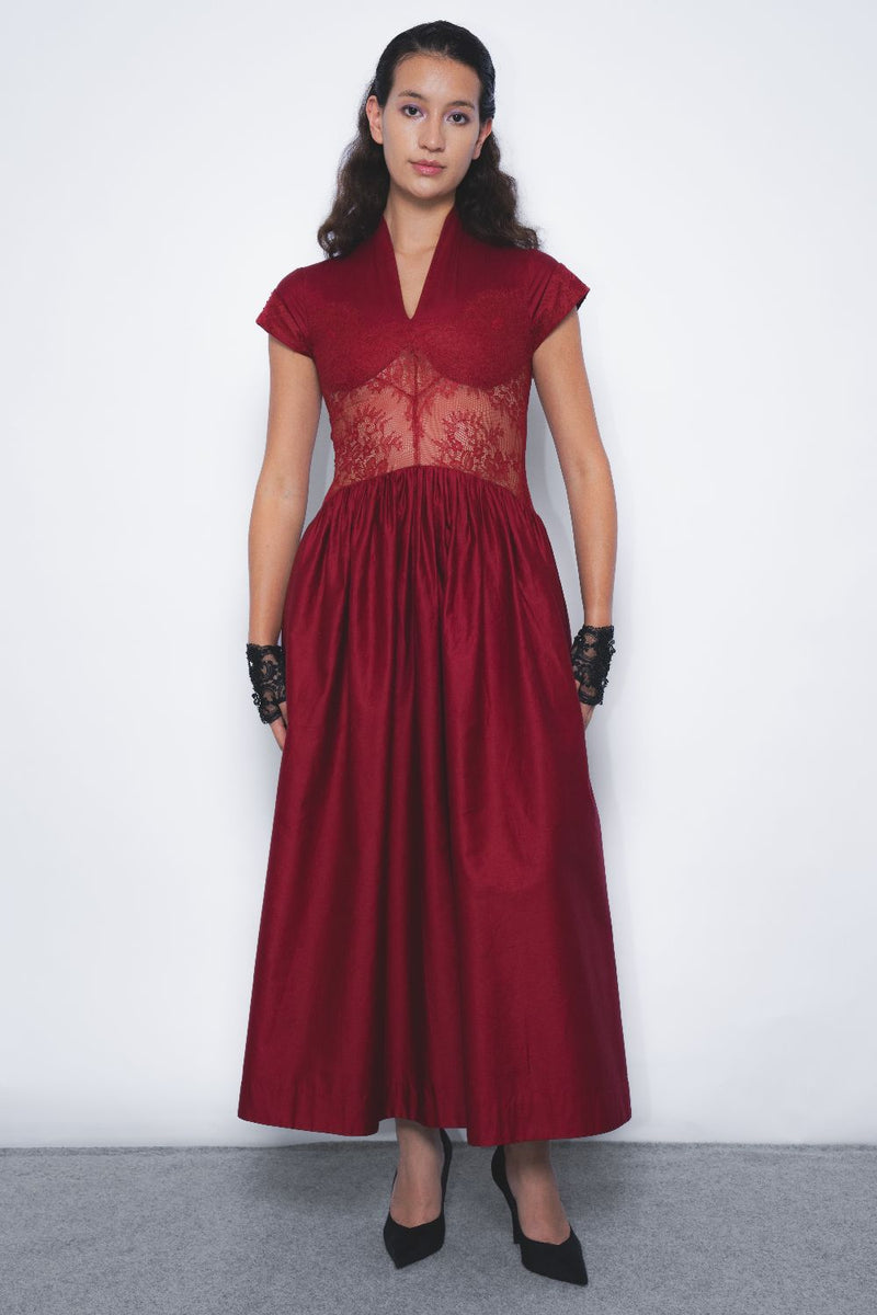 Joji Dress - Ruby cotton Buy Joji Dress - Ruby from C&W | Dresses for Women by Leh Studios for women in Singapore