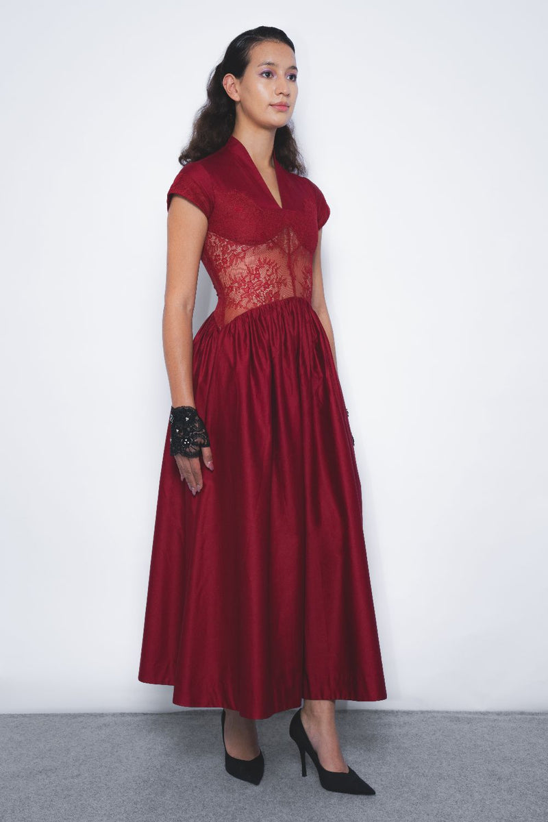 Joji Dress - Ruby cotton Buy Joji Dress - Ruby from C&W | Dresses for Women by Leh Studios for women in Singapore