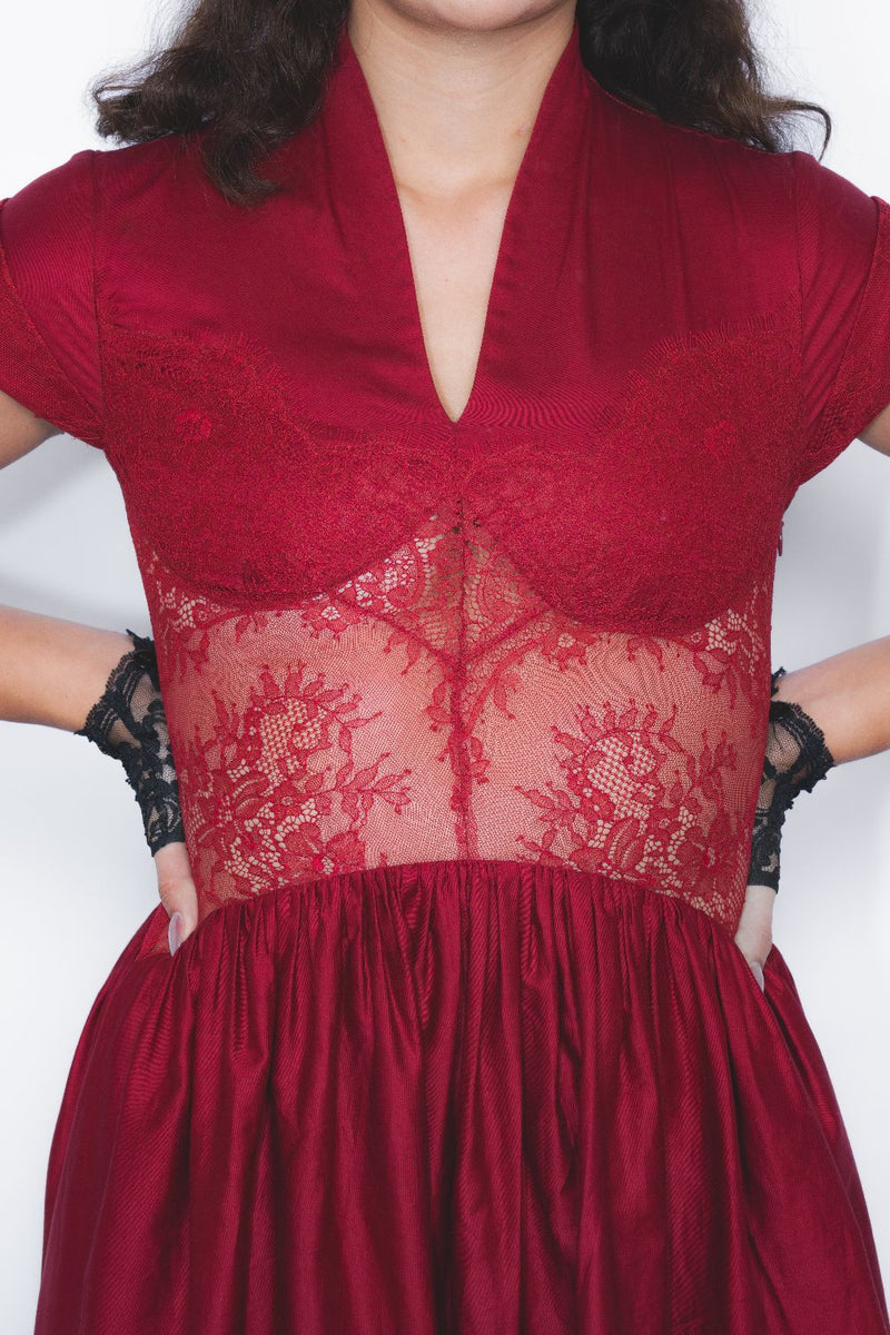 Joji Dress - Ruby cotton Buy Joji Dress - Ruby from C&W | Dresses for Women by Leh Studios for women in Singapore