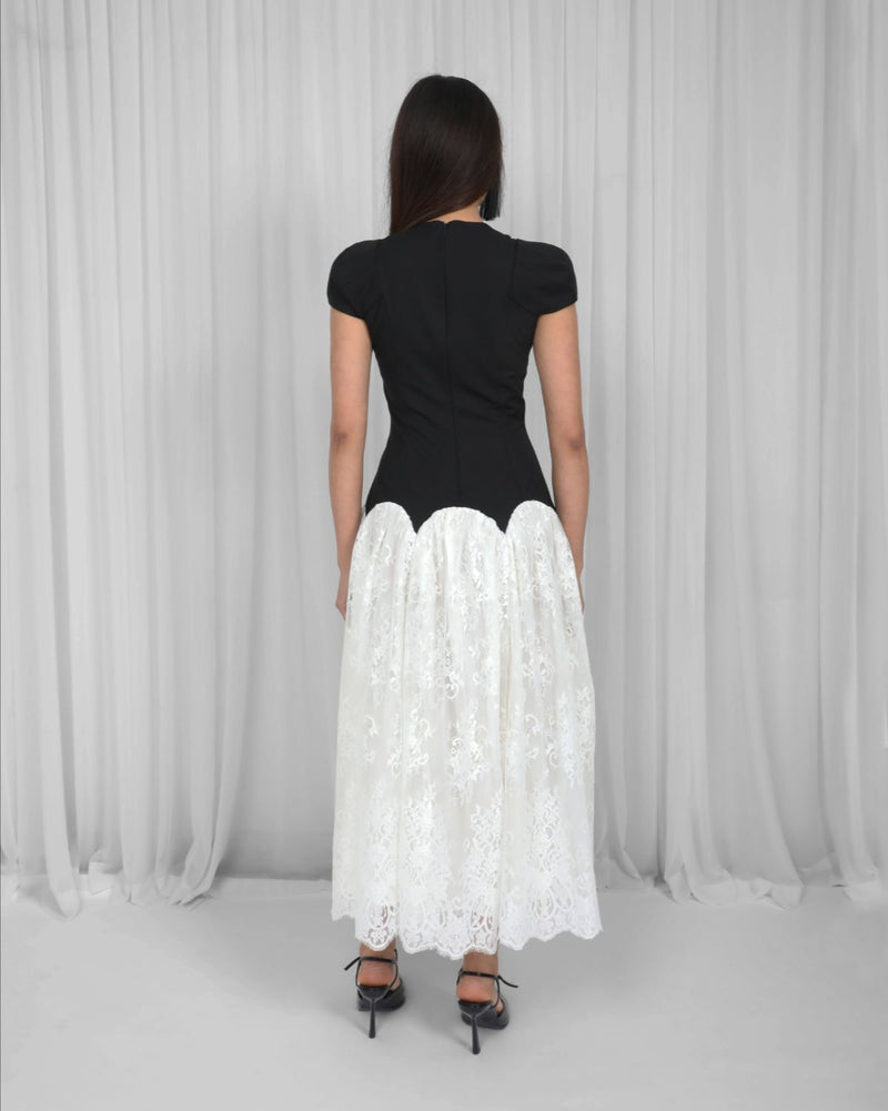 Jolene Dress-Black & White Buy Jolene Dress-Black & White from C&W | Dresses for Women by Leh Studios in black color for women in Singapore