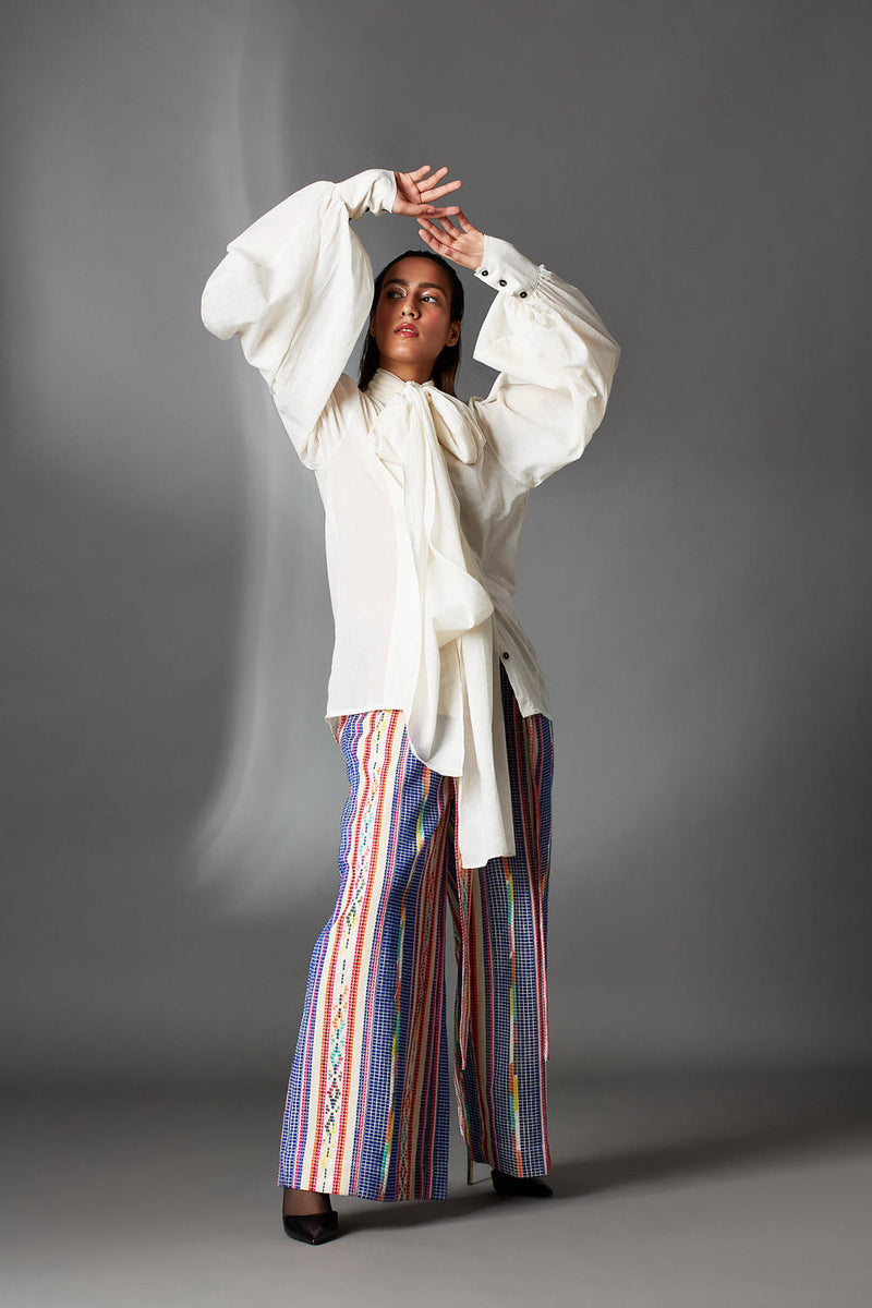 Josie Shirt-White cotton by Chola in white color for women in Singapore
