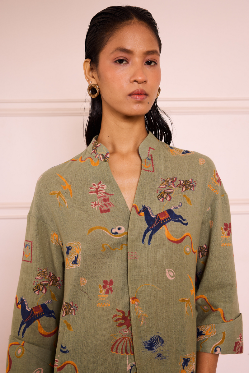 Journey To Shore Handspun Handwoven Organic Cotton Shirt