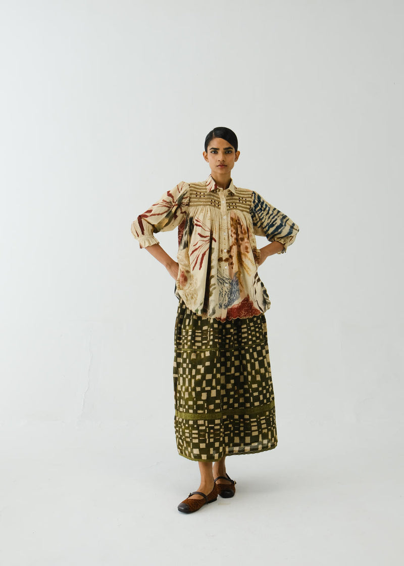 Judy Shirt-Abstract cotton by CORD for women in Singapore