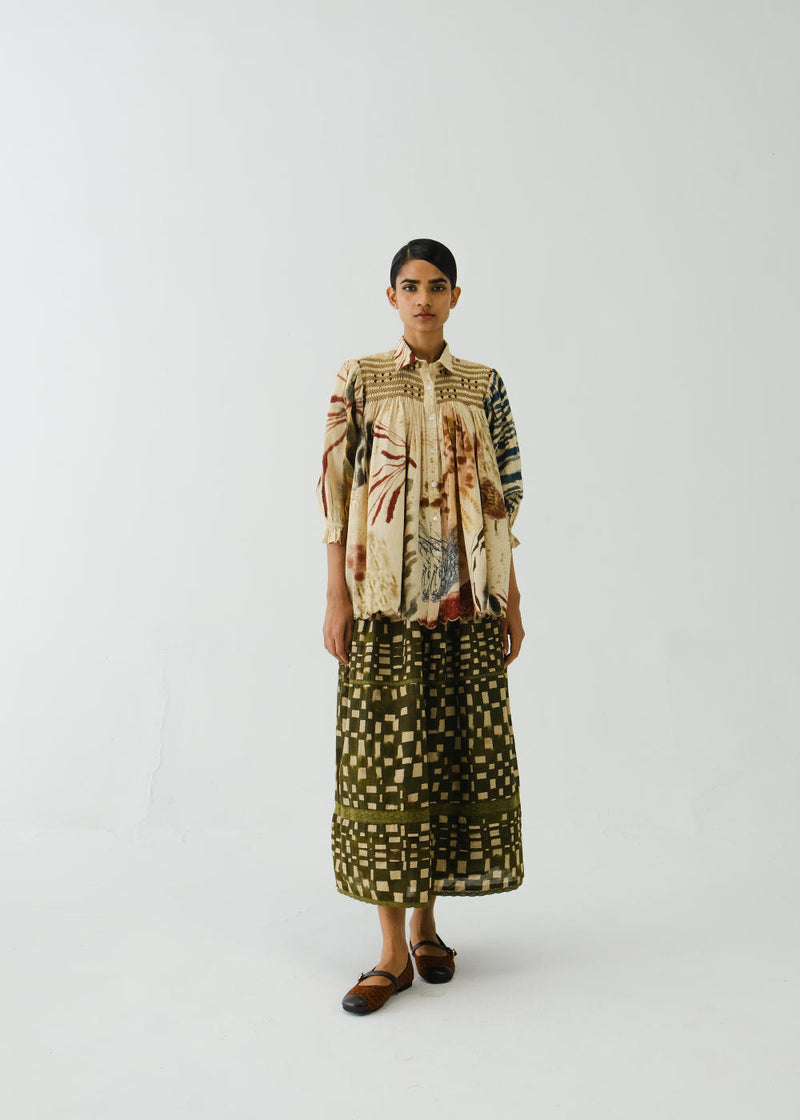 Judy Shirt-Abstract cotton by CORD for women in Singapore