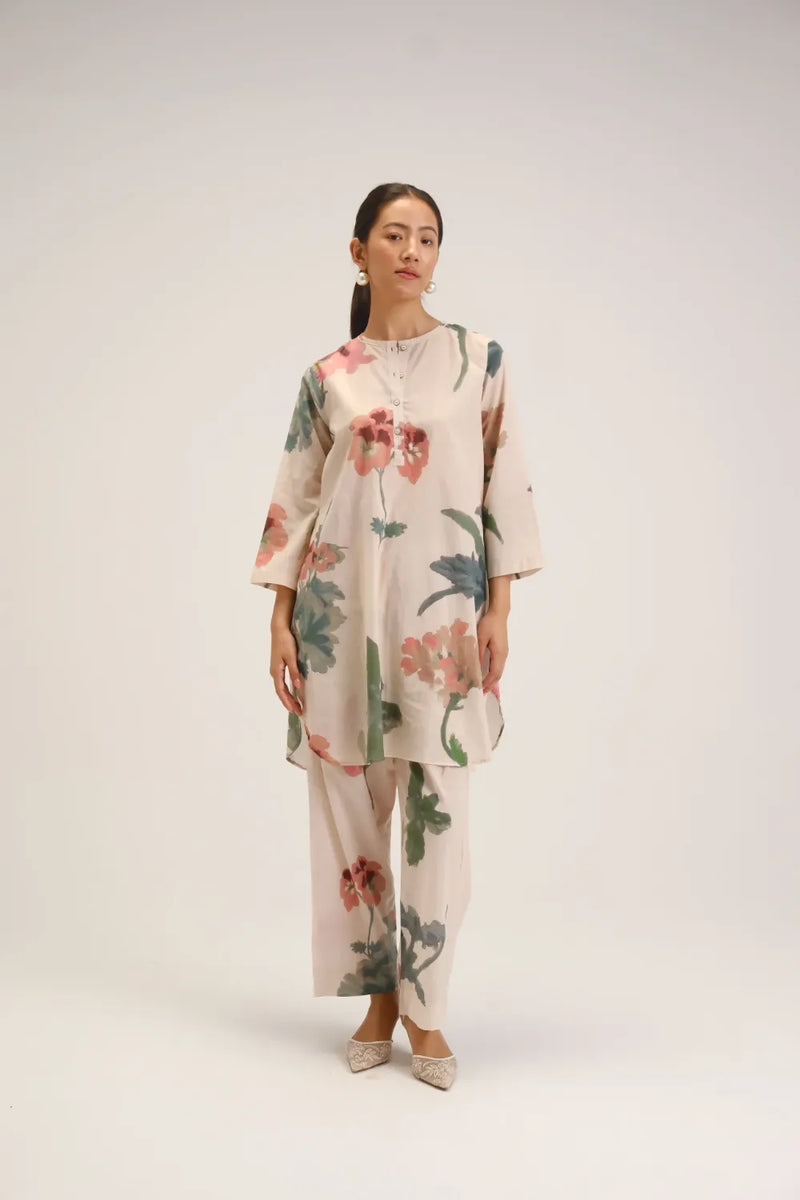 Juliet White Short Kurta Set