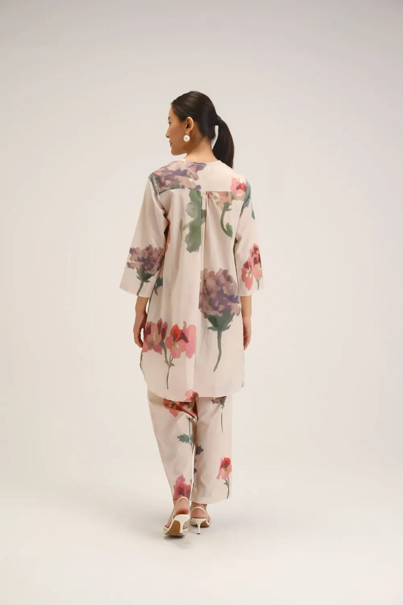 Juliet White Short Kurta Set