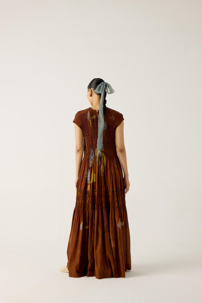 JULY DRESS-FOLIAGE cotton by CORD in multi for women in Singapore