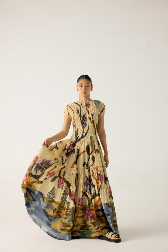 JULY DRESS-SAFARI cotton by CORD in multi for women in Singapore