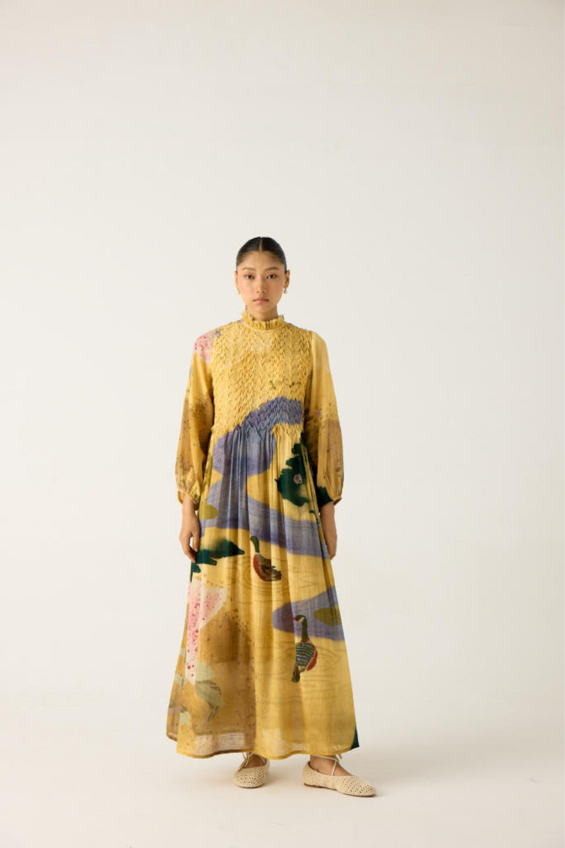 JUNE DRESS-WALLFLOWER cotton by CORD in multi for women in Singapore