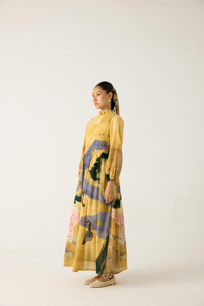 JUNE DRESS-WALLFLOWER cotton by CORD in multi for women in Singapore